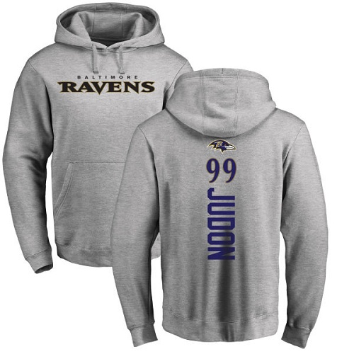 Men Baltimore Ravens Ash Matt Judon Backer NFL Football #99 Pullover Hoodie Sweatshirt